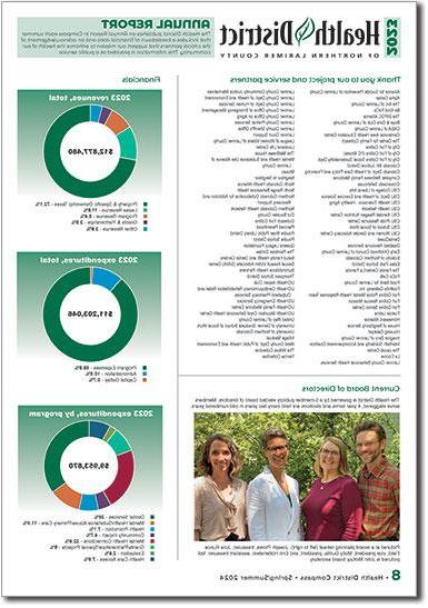 imagen del informe anual impreso del Distrito de Salud de 2023